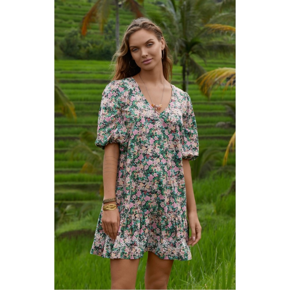 Johnny Was Rebekah Poplin Dress Size Medium